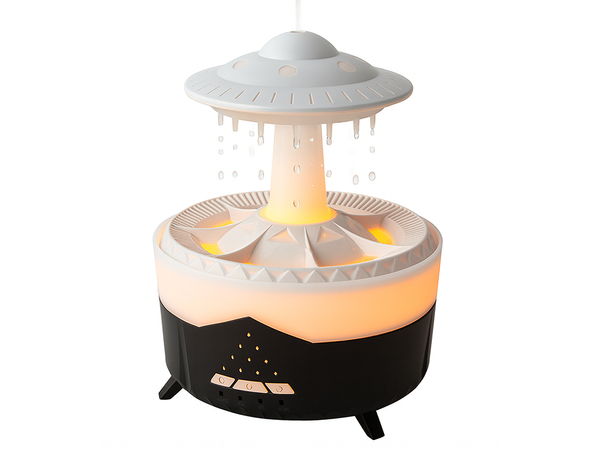 Humidificador difusor de aromas lámpara led con forma de ovni con mando a distancia