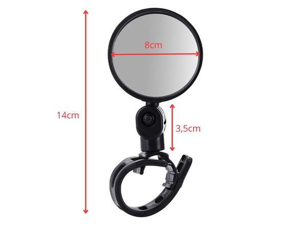 Dviračių vairo veidrodis išgaubtas retro 360