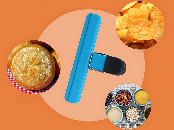 Sada klipových uzáverov na vrecká na balenie potravín 6 kusov farebných