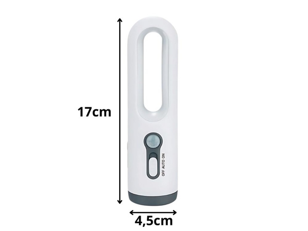 Led naktinė lemputė su judesio jutikliu ir belaidžiu žibintuvėliu, įkrovimas per usb