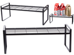 Single tier metal shelf kitchen organiser loft rack for kitchen worktop
