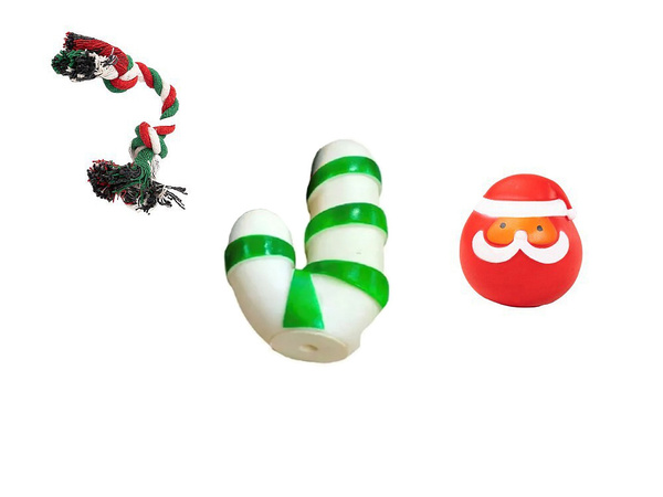 Set de juguetes para perros dog chew tugger 3 pcs mix toy holiday gift