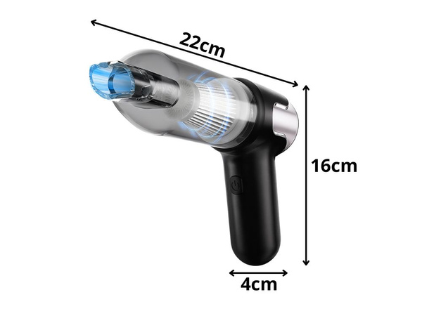 Akumulátorový vysávač 120w turbo pre auto sada trysiek