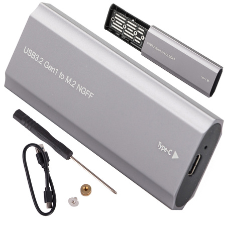 Kietojo disko adapterio dėžutė m.2 sata ngff usb 3.1 usb typ-c 2230-2280mm