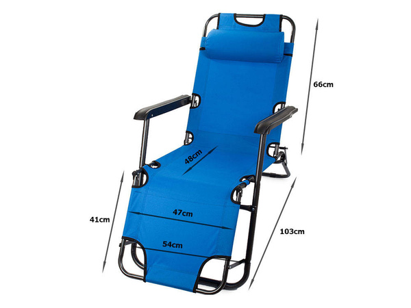 Folding beach chair zero gravity 2in1 touristic chair