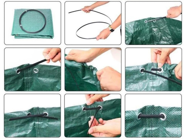 Sac de jardin sac de jardin ramasse feuilles conteneur d'herbe 120l solide grand