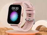 Inteligentné hodinky pre ženy a mužov s gumovým remienkom, športové, Bluetooth, volania, ružové