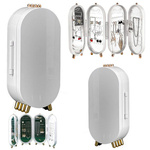 Juvelyrinių dirbinių organizatorius, sulankstoma skrynelė, veidrodinis stendas, balta