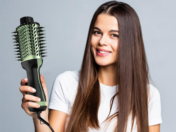 Secador de pelo rizador plancha de pelo cepillo grande 4 en 1