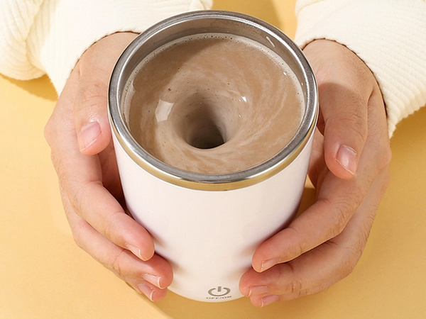 350 ml savarankiškai maišomas plieninis termosas karštiems ir šaltiems gėrimams usb dirželis