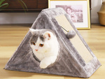 Poste rascador triángulo caseta para gatos cama para gatos juguete pelota