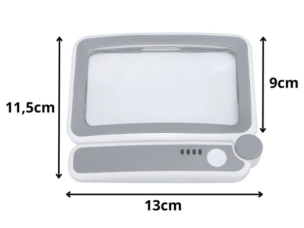 Illuminated reading magnifying glass 4x with led lighting