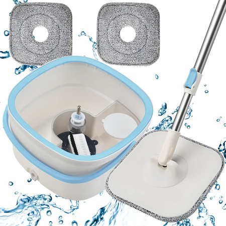 Fregona rotativa 360° con limpiadora turbo fregadora rotativa 2 x microfibra