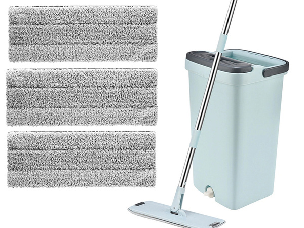 Ploski mop z ožemalnikom dvokomorni talni mop 3x blazinice