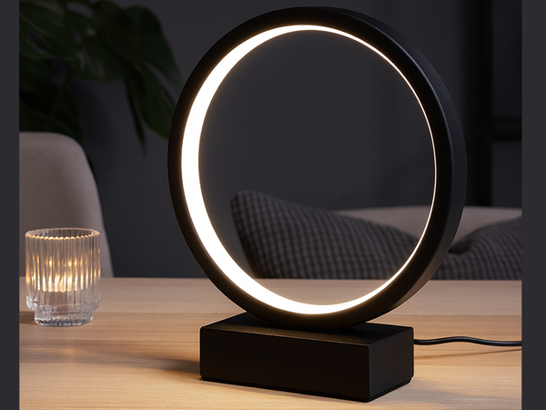 Lampă de noapte de masă inel circular reglare culoare rece caldă neutră