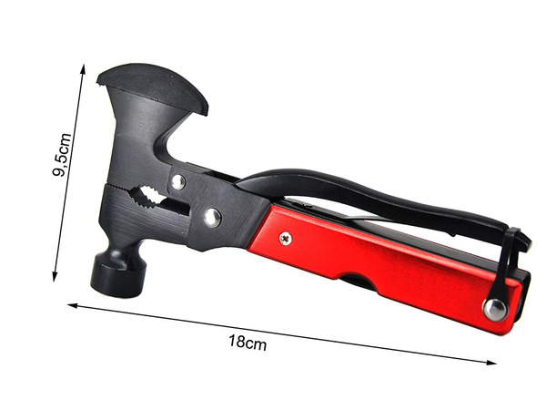 Multitool herramienta multifuncional 17en1 survival martillo picador peinador