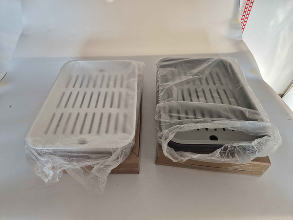 Plateau de cuisine à deux niveaux égouttoir pour vaisselle légumes fruits en plastique