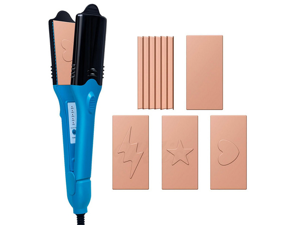 Lisseur de cheveux guide d'ondes plaques interchangeables pour le contrôle de la température