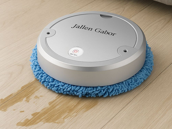 Automatic wireless electric cleaning mop robot, silver