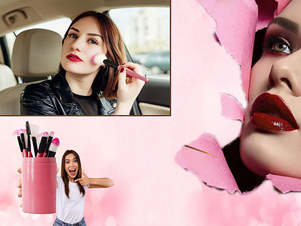 Set de brochas de maquillaje profesional 12 estuches