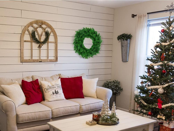 Karácsonyi koszorú ajtódísz asztal nagy 50cm