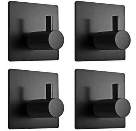 SELF-ADHESIVE HOLDER 4 PCS BLACK
