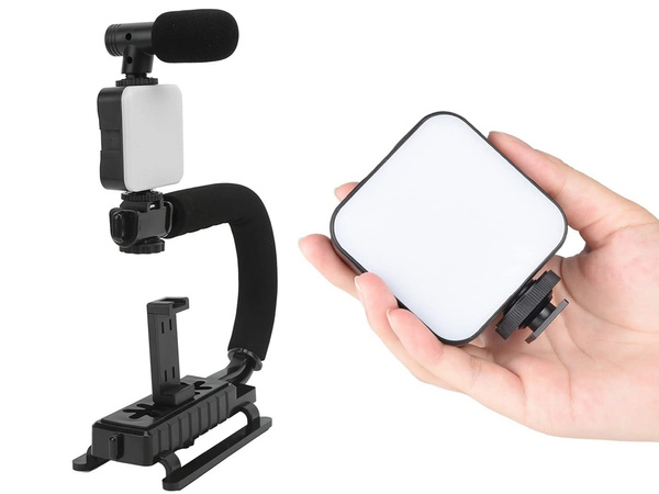 Vlogging kit înregistrare video trepied microfon suport telefon