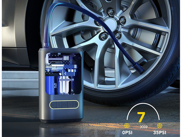 Bomba eléctrica para bicicleta y coche compresor linterna 10 bar lcd