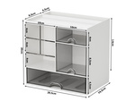 Cabinet organiser desk organiser shelves for cosmetics small items drawers