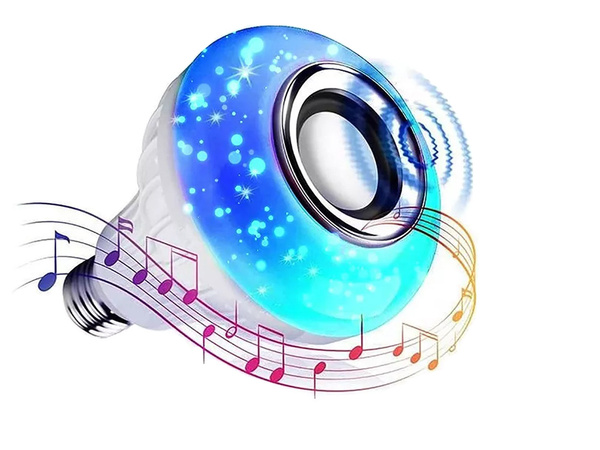 Led värviline pirn rgb kõlar bluetooth puldiga