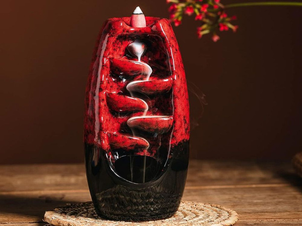 Vonné keramické krbové kadidlo vodopád aromaterapia + 10 knôtov