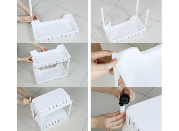 Vannas istabas plaukts virtuves skapis pārvietojams grāmatu plaukts uz riteņiem 3 līmeņu āķi