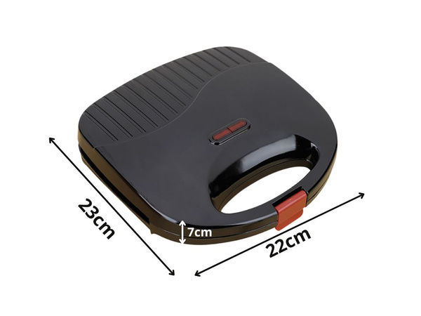 Skrudintuvas-sandvičių keptuvas su smiles non-slip 750w non-stick