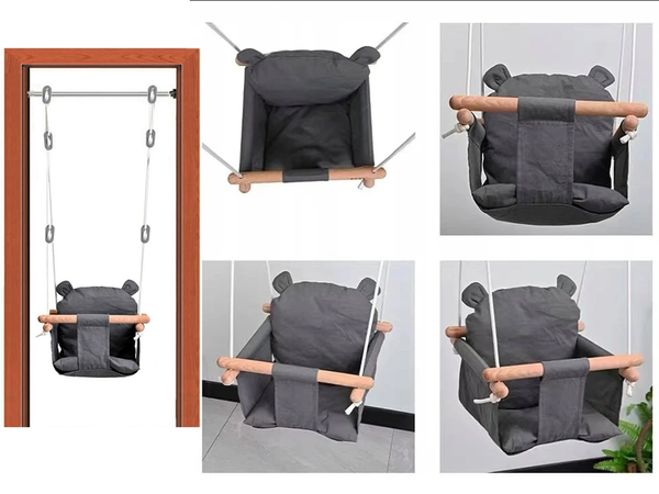 Dětská houpačka dřevěný kbelík houpačka měkký materiál houpačka