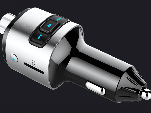 Bluetooth fm transmitter car charger fast 2x usb illumination