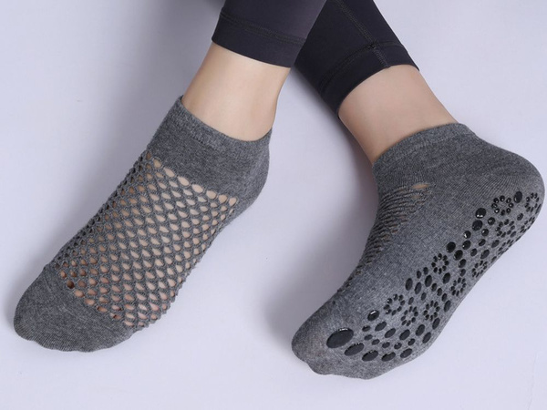 Chaussettes de yoga anti-dérapantes en coton respirant 36-40