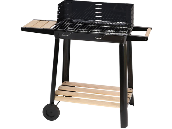 Vrtni žar veliko oglje bbq nastavljiva rešetka police kolesa prenosni