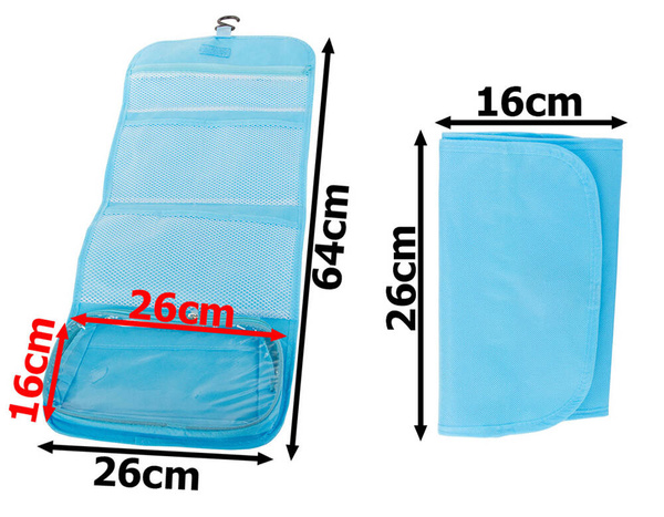Vanity case pliable organiseur de salle de bain avec cintre