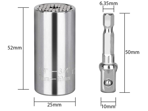 Llave de vaso universal 7-19 mm 1/4-3/4