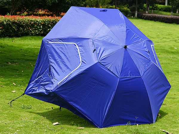 Plažo dežnik zaslon zložljiv vrt šotor 2in1 xxl velik z uv filtrom