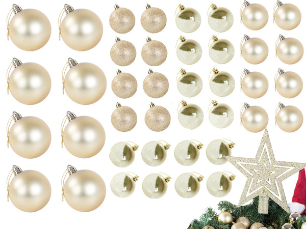 Kalėdų eglutės viršūnės 6/4/3 cm kit 100 vnt.