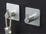 Self-adhesive bathroom hooks 4pcs without drilling