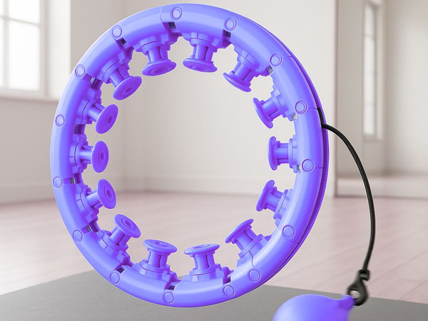 Hula hop avec poids amincissant pour exercices cerceau réglable massant