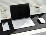 Gaming mouse and keyboard pad xl 80x30 cm anti-slip black