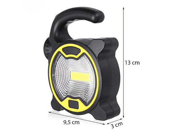 Lampe de poche d'atelier cob led puissante avec support de batterie halogène