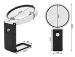 Folding jewellers magnifying glass 10x 25x 6 led 2 uv scale