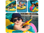 Wheel inflatable swimming toy with canopy with seat