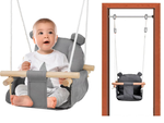 Balançoire pour bébé balançoire à godet en bois balançoire à bascule en matériau souple