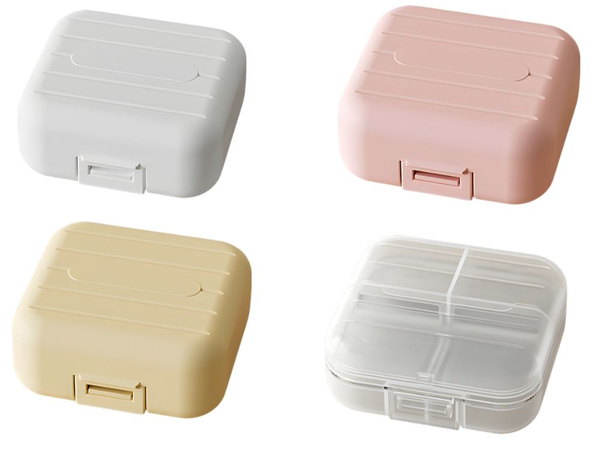Medicine container tablet organiser capsules 7 compartments travel box
