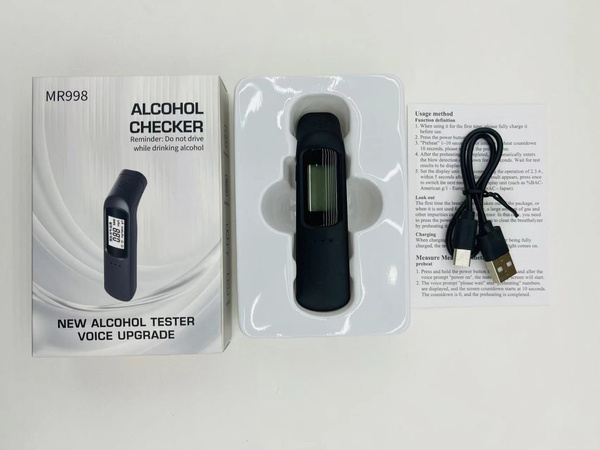 Bezustnikowy profesjonalny usb precyzyjny kieszonkowy bezkontaktowy alkomat